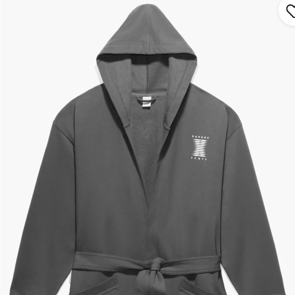 🆕Savage X Fenty Darknight Grey Short Robe - Size: XS/S